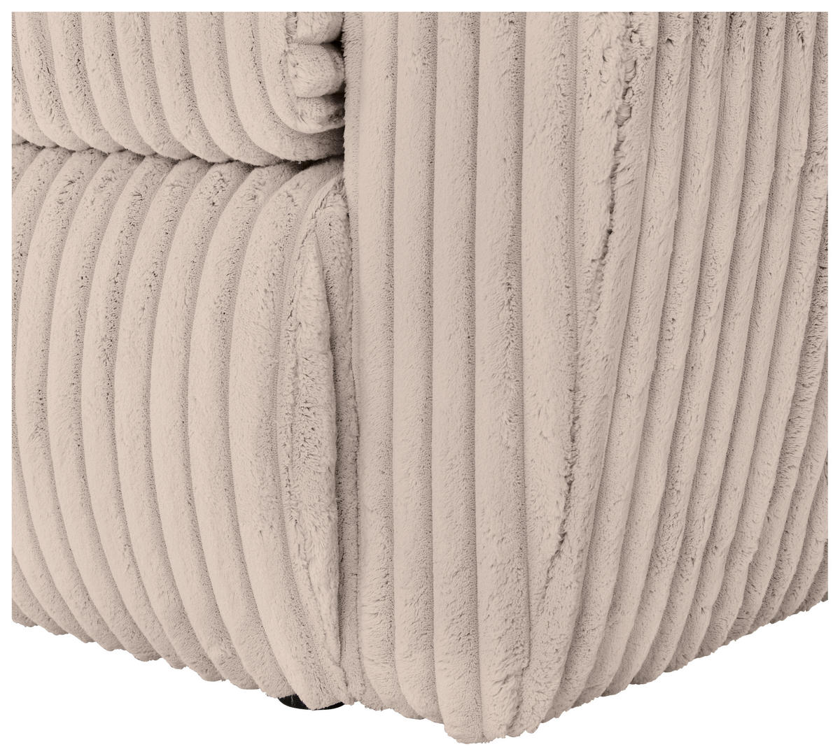 SCHLAFSOFA Cord, Plüsch Graubraun  - Graubraun/Schwarz, MODERN, Kunststoff/Textil (240/90/120cm) - Carryhome