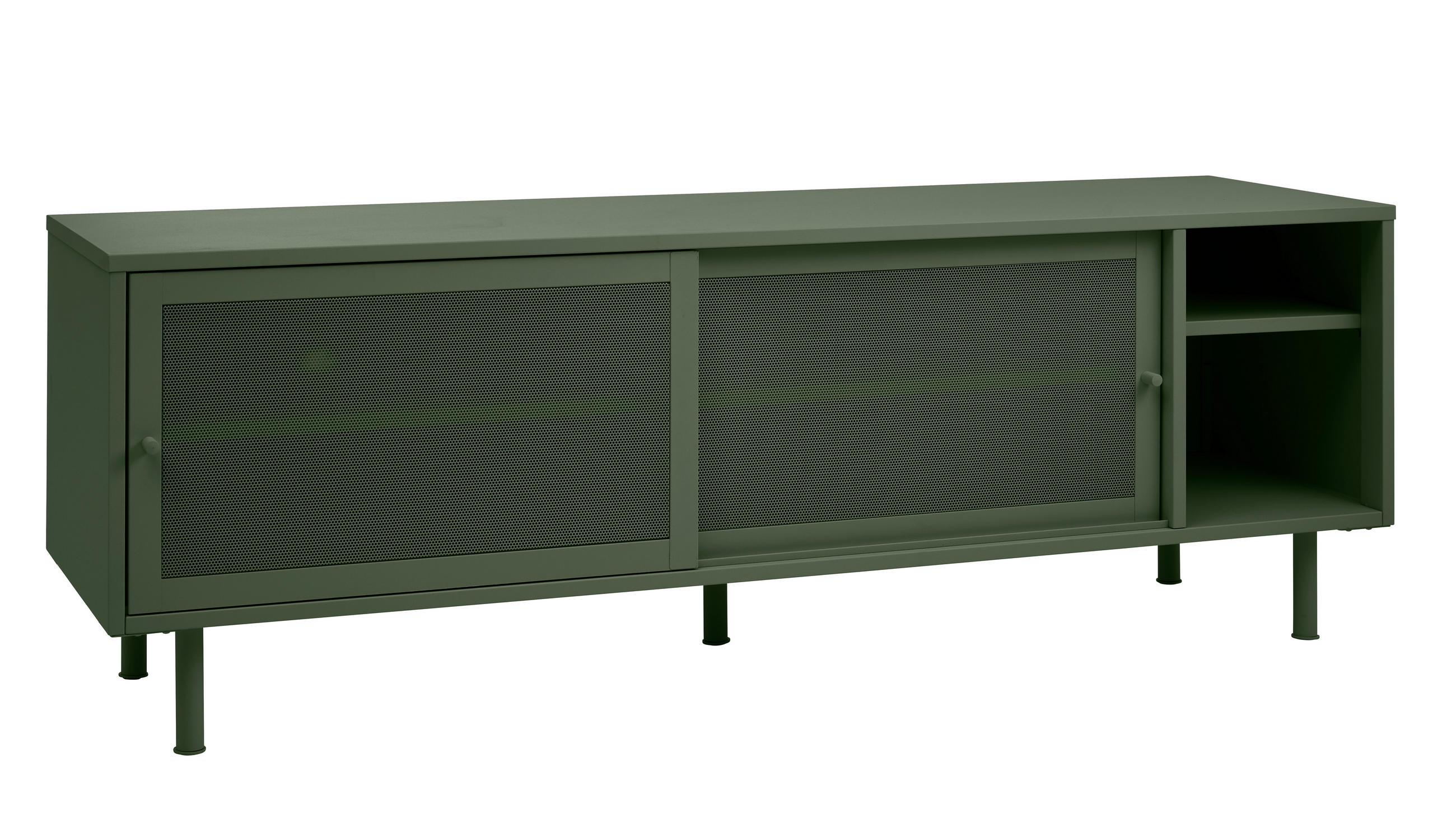 LOWBOARD  in 160/55/45 cm  - Olivgrün, Basics, Metall (160/55/45cm) - Boxxx