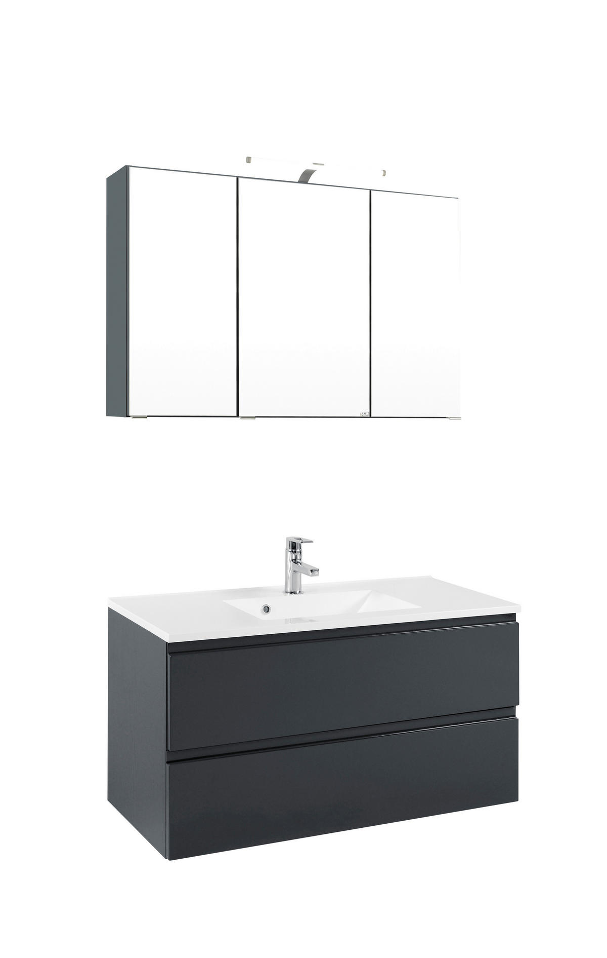 BADRUM 100 cm  - vit/grå, Design, trämaterial/sten (100cm) - Held