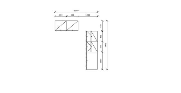 ECKKÜCHE 120/220 cm  in Graphitfarben, Schwarz, Eiche dunkel  - Eiche dunkel/Chromfarben, Design, Holzwerkstoff/Metall (120/220cm) - Xora