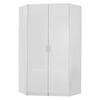 ECKSCHRANK 117/197/117 cm Weiß, Weiß Hochglanz  - Weiß Hochglanz/Alufarben, Design, Holzwerkstoff/Kunststoff (117/197/117cm) - Carryhome