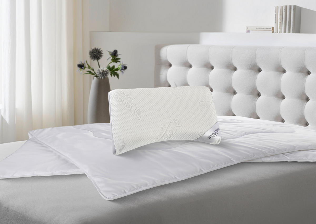 NYAKTÁMASZ PÁRNA 35/60 cm  - fehér, Basics, textil (35/60cm) - Sleeptex