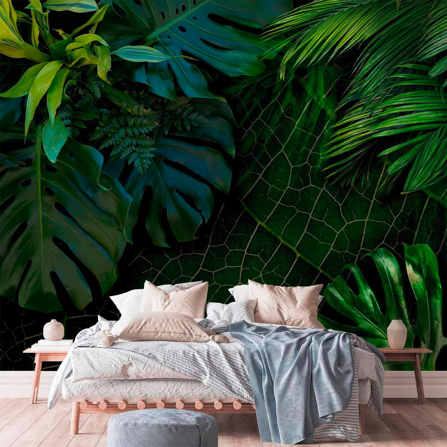 FOTOTAPETE  - Dunkelgrün/Grün, LIFESTYLE, Textil (400/280cm) - artgeist