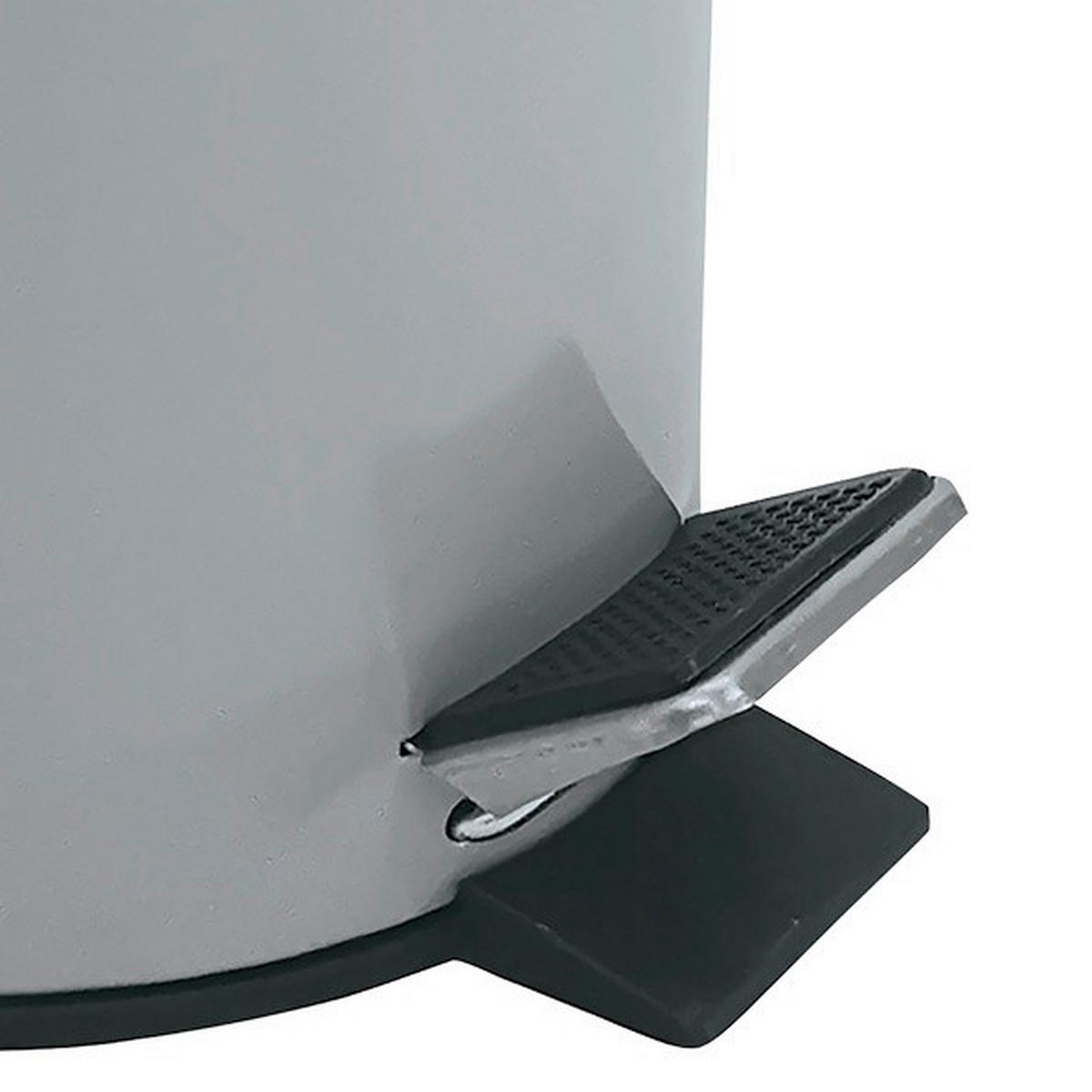 TRETEIMER 3 l  Metall  - Hellgrau/Schwarz, Basics, Kunststoff/Metall (17/25cm)