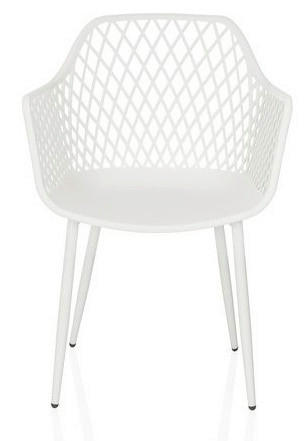 UTESTOL i plast vit  - vit, Modern, metall/plast (56/81/50cm) - MID.YOU
