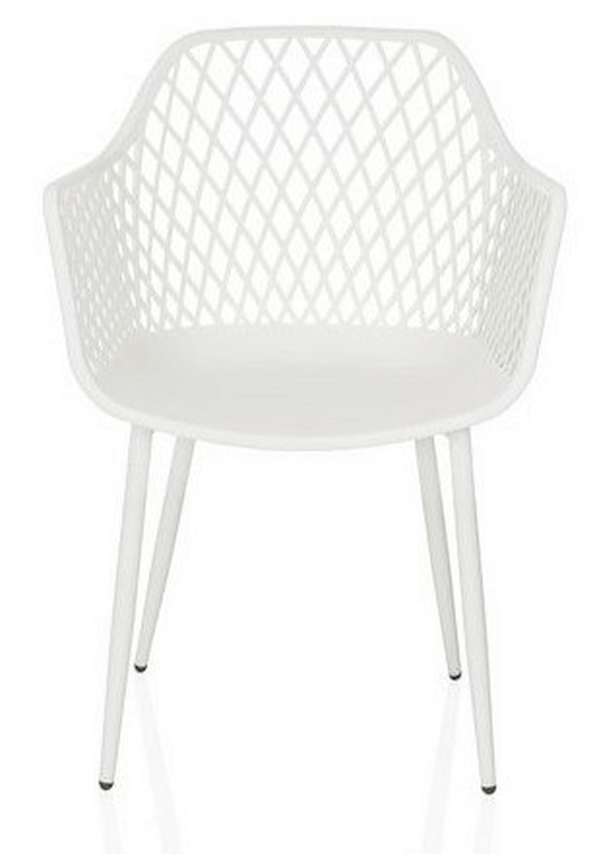 GARTENSTUHL Weiß  - Weiß, MODERN, Kunststoff/Metall (56/81/50cm) - MID.YOU