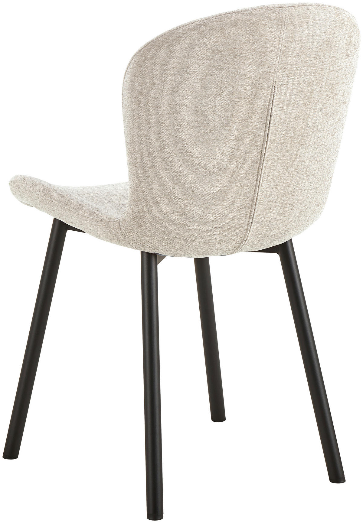 STUHL  in Stahl Flachgewebe  - Beige/Schwarz, Trend, Textil/Metall (50/86/58cm) - MID.YOU