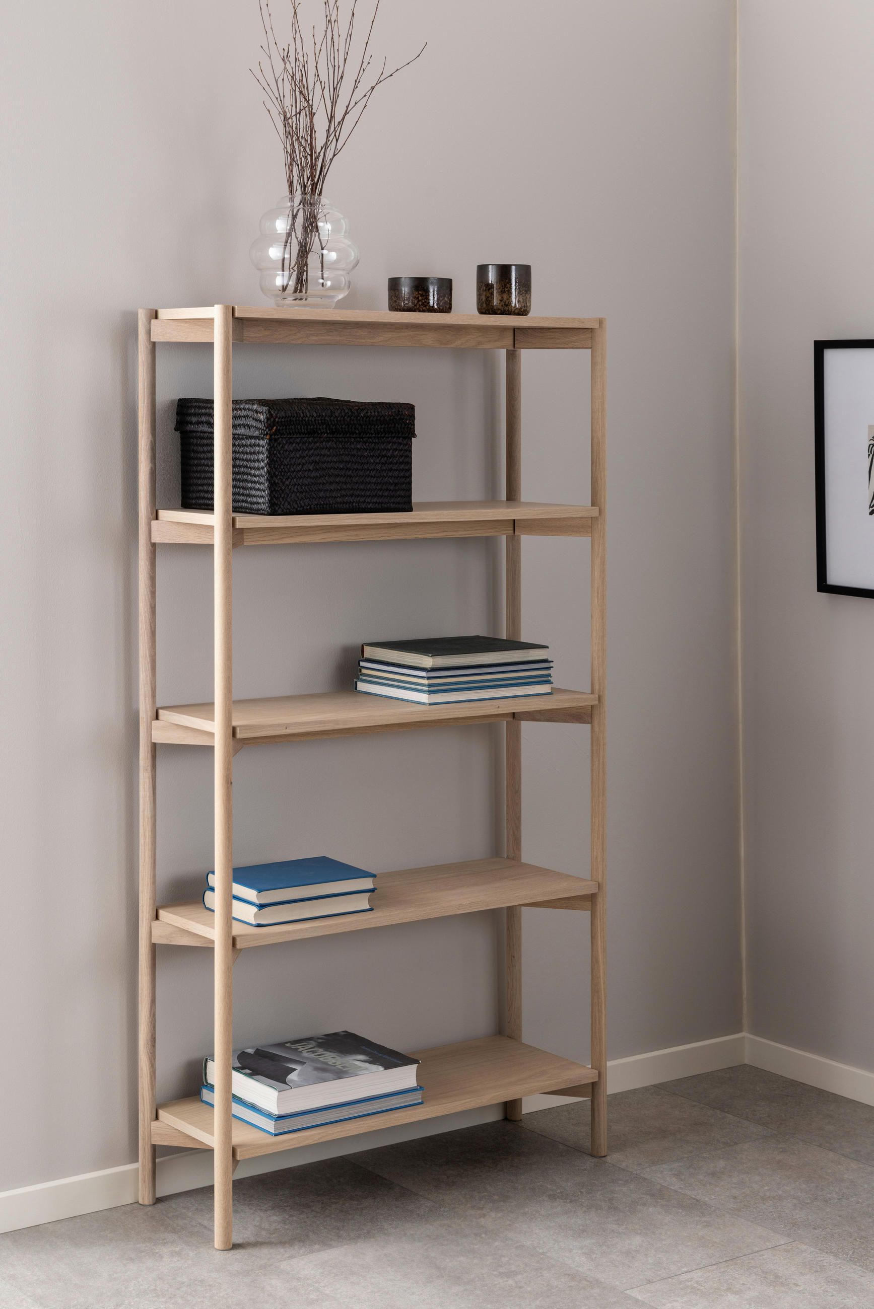 REGAL Eiche massiv Eichefarben  - Eichefarben, Trend, Holz/Holzwerkstoff (86/160/30cm)