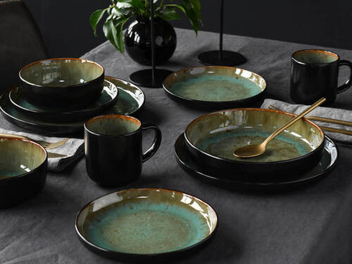 KOMPLETT SERVIS 10 delar  - grön, Trend, keramik (40/31/33null) - Creatable