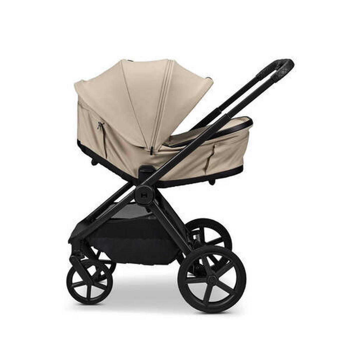 KOMBIKINDERWAGEN Gio Fold ETPU  - Sandfarben/Schwarz, Basics, Textil/Metall (120/58/92cm) - Moon Edition