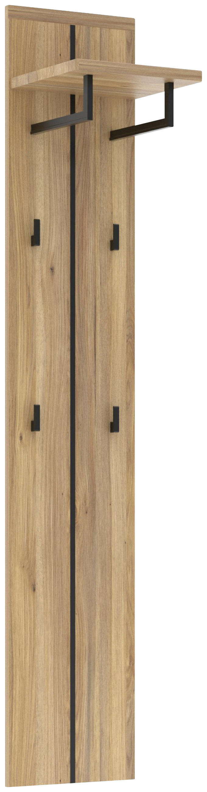 GARDEROBENPANEEL  in 30/160/30 cm  - Eichefarben, KONVENTIONELL, Holzwerkstoff/Metall (30/160/30cm) - Xora