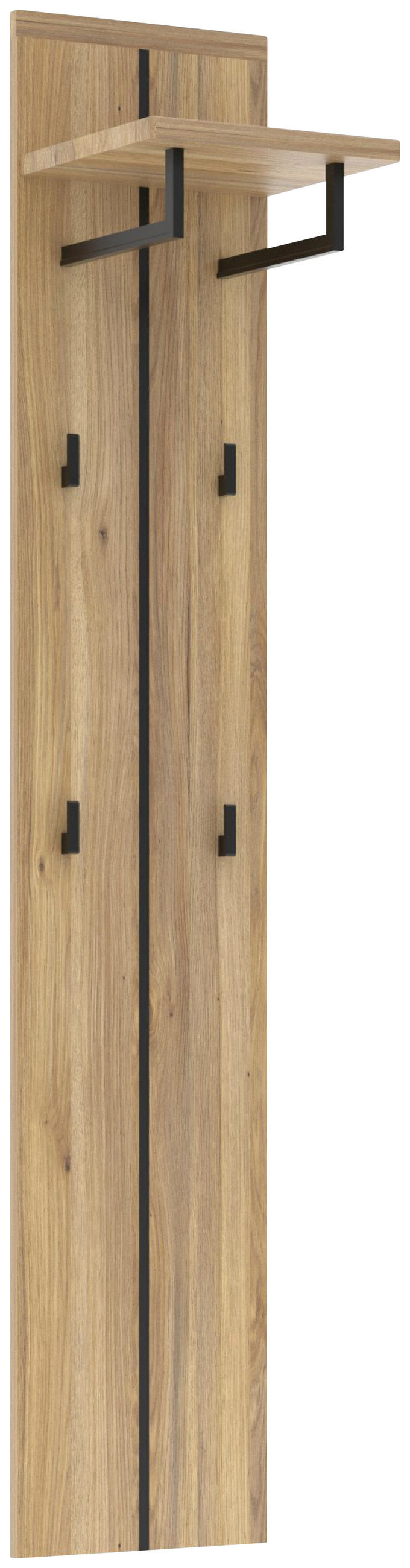 GARDEROBENPANEEL  in 30/160/30 cm  - Eichefarben, KONVENTIONELL, Holzwerkstoff/Metall (30/160/30cm) - Xora