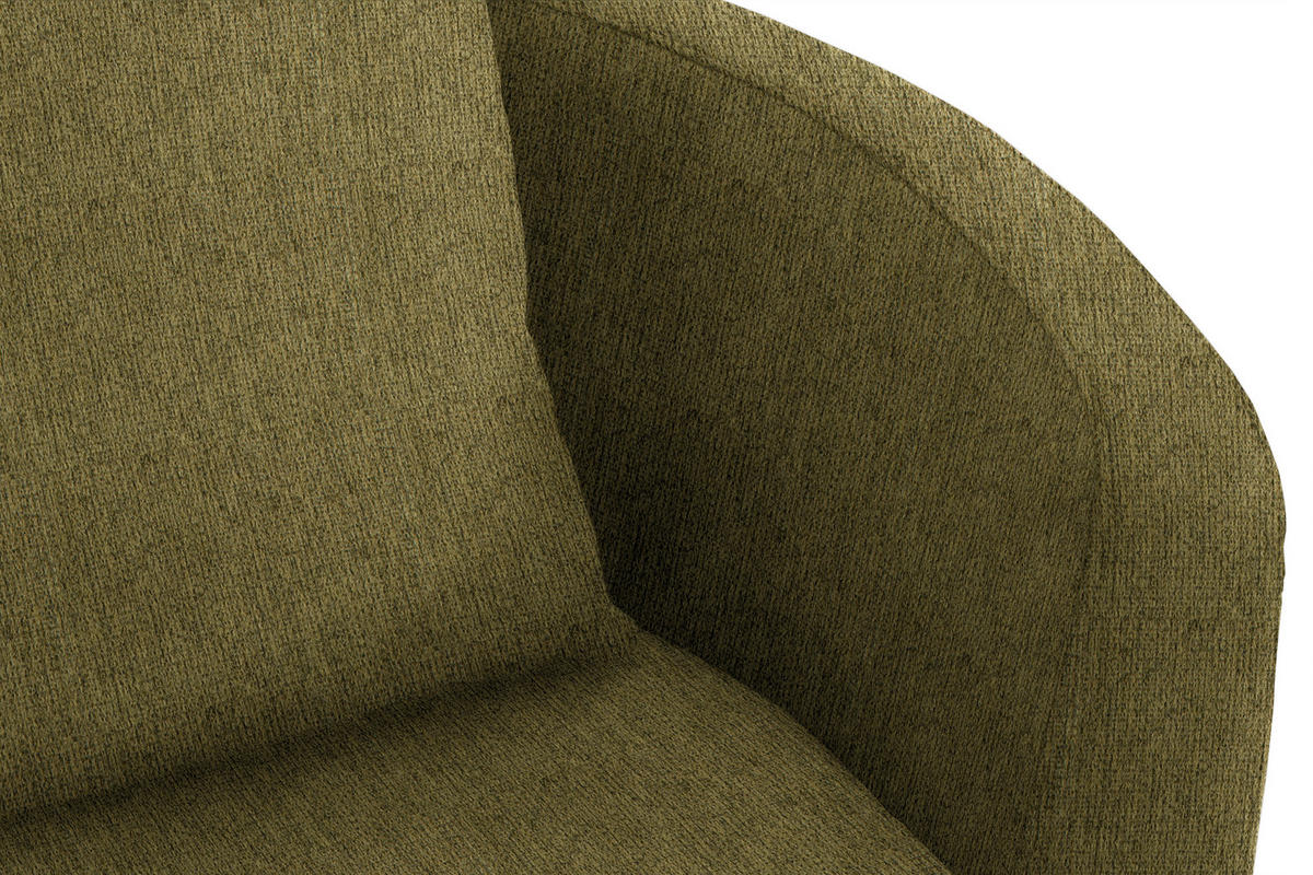COCKTAILSESSEL in Chenille Olivgrün  - Schwarz/Olivgrün, Design, Kunststoff/Textil (81/74/81cm) - Livetastic