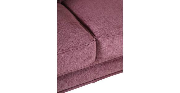 3-SITZER-SOFA Flachgewebe Rosa  - Dunkelrosa/Schwarz, ROMANTIK / LANDHAUS, Holz/Textil (218/81/91cm) - Landscape