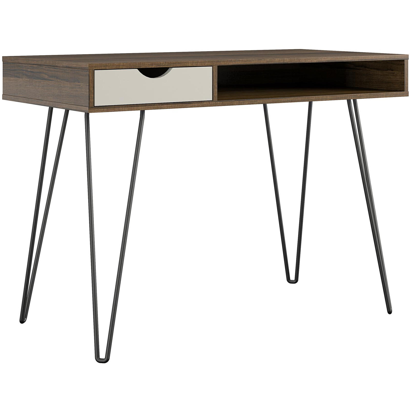 SCHREIBTISCH 104/77/49 cm  in Grau, Eichefarben  - Eichefarben/Eiche grau, Design, Holzwerkstoff/Metall (104/77/49cm) - MID.YOU