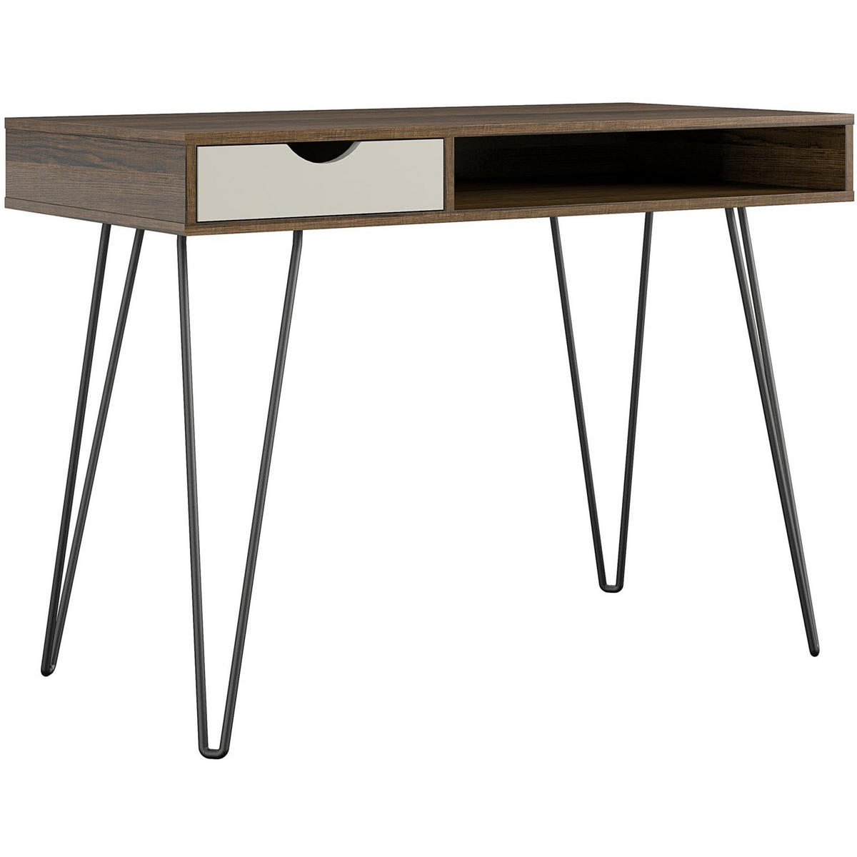 SCHREIBTISCH 104/77/49 cm  in Grau, Eichefarben  - Eichefarben/Eiche grau, Design, Holzwerkstoff/Metall (104/77/49cm) - MID.YOU