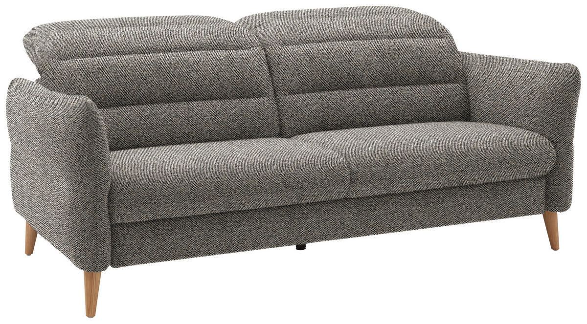 2-SITZER-SOFA in Webstoff Hellbraun  - Hellbraun/Eiche Bianco, Design, Holz/Textil (192-220/85-106/98-112cm) - Dieter Knoll