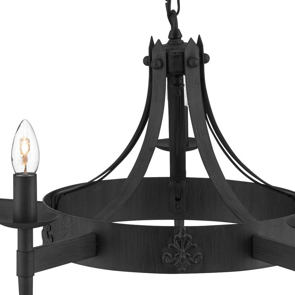 KRONLEUCHTER 67/38 cm   - Schwarz, Trend, Metall (67/38cm)