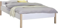 BETT 90/200 cm Weiß, Birkefarben  - Birkefarben/Weiß, Design, Holz (90/200cm) - Paidi