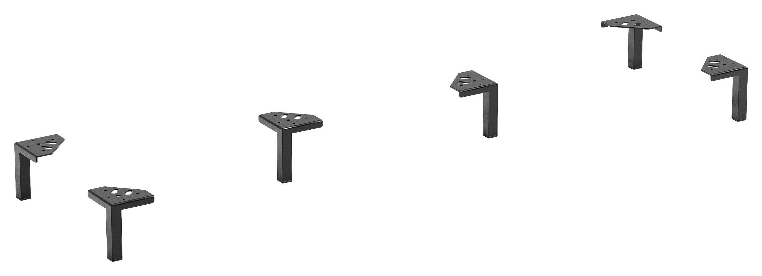 FUßSET Schwarz  - Schwarz, Design, Metall (10,5/13/10,5cm) - Xora