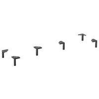 FUßSET Schwarz  - Schwarz, Design, Metall (10,5/13/10,5cm) - Xora