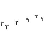 FUßSET Schwarz  - Schwarz, Design, Metall (10,5/13/10,5cm) - Xora