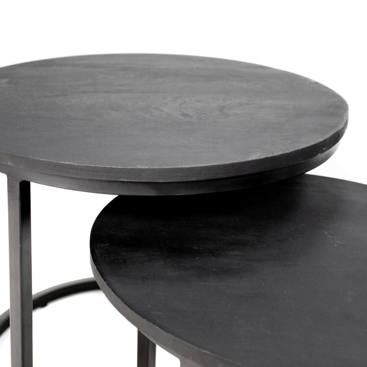 COUCHTISCH in Holz, Metall  - Schwarz, KONVENTIONELL, Holz/Metall (53/53/53cm) - MID.YOU
