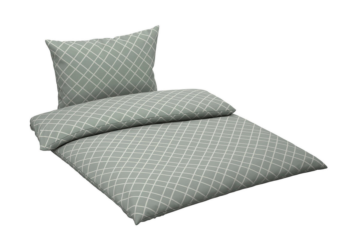 POSTEĽNÁ BIELIZEŇ, flanel, zelená, 140/200 cm - zelená, Konventionell, textil (140/200cm) - Esposa
