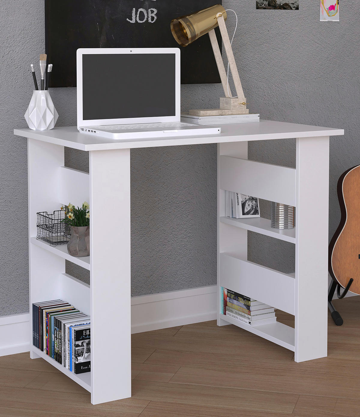 SCHREIBTISCH 90/56/74 cm  in Weiss  - Weiss, Modern, Holzwerkstoff (90/56/74cm) - MID.YOU