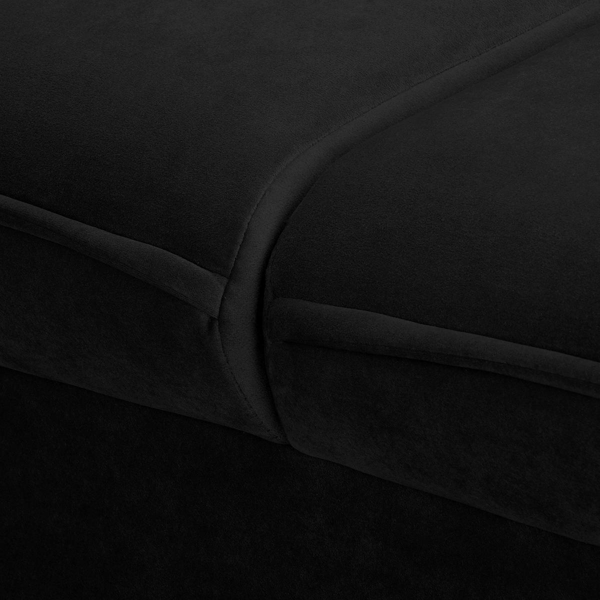 3-SITZER-SOFA JULI Samt Schwarz  - Schwarz, Design, Holz/Textil (203/86/100cm) - P & B
