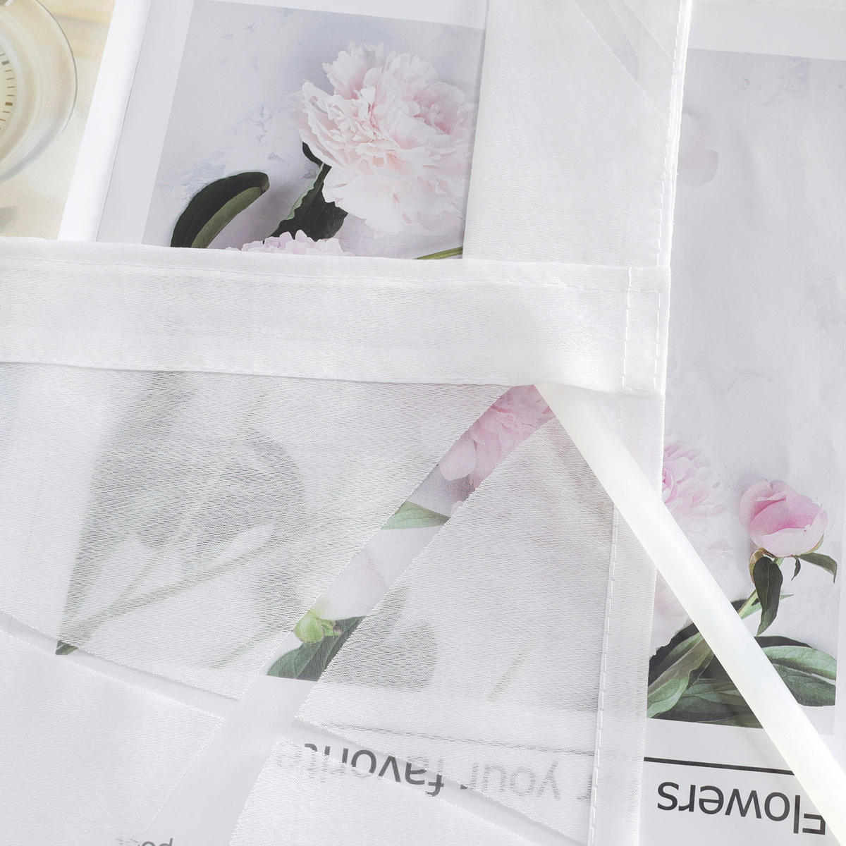 FLÄCHENVORHANG   transparent   57/175 cm  - Weiß Hochglanz, Basics, Textil (57/175cm) - Joyswahl