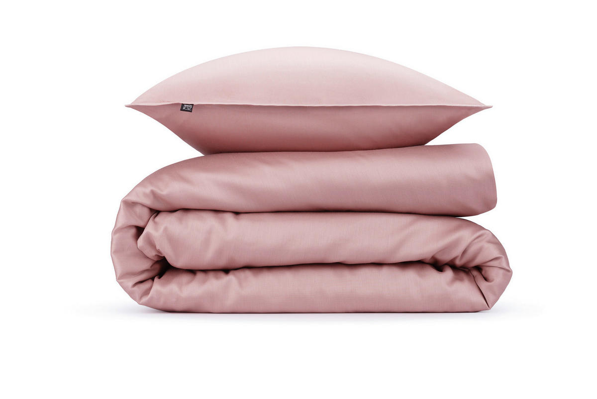 BETTWÄSCHE 2-teilig Satinado Makosatin 135/200 cm  - Rosa, Basics, Textil (135/200cm)