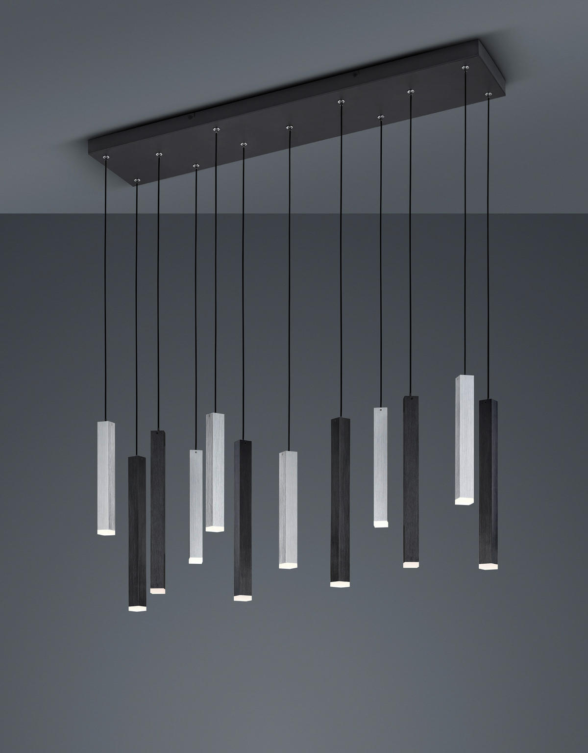 LED-HÄNGELEUCHTE Civeto 110/20/240,5 cm  - Schwarz/Weiß, Design, Kunststoff/Metall (110/20/240,5cm) - Cinque