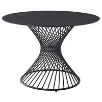 ESSTISCH in Metall, Glas 110/110/76 cm  - Schwarz, Design, Glas/Metall (110/110/76cm) - Ambia Home