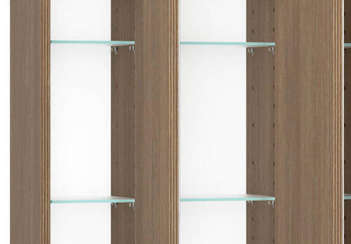 SPIEGELSCHRANK 60/64/20 cm  - Dunkelbraun/Schwarz, Natur, Glas/Holzwerkstoff (60/64/20cm) - Held