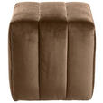 HOCKER in Textil Dunkelbraun  - Dunkelbraun, Design, Textil (43/50/43cm) - Novel