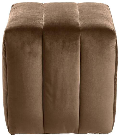 HOCKER in Textil Dunkelbraun  - Dunkelbraun, Design, Textil (43/50/43cm) - Novel
