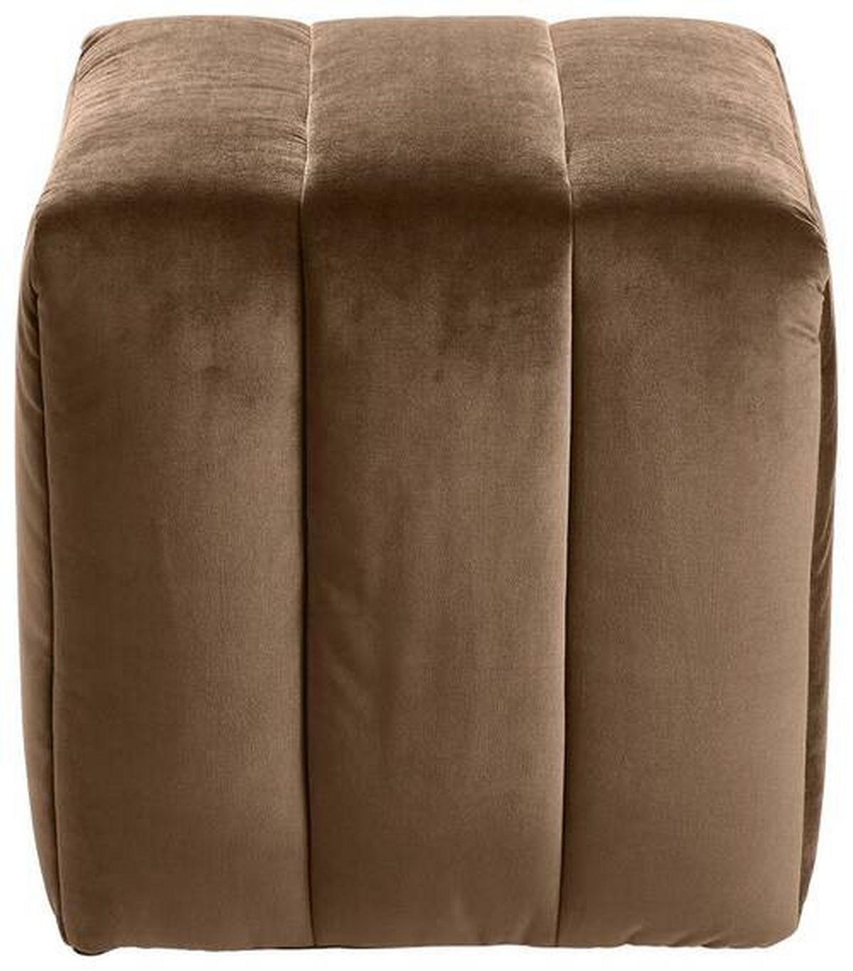 HOCKER in Textil Dunkelbraun  - Dunkelbraun, Design, Textil (43/50/43cm) - Novel