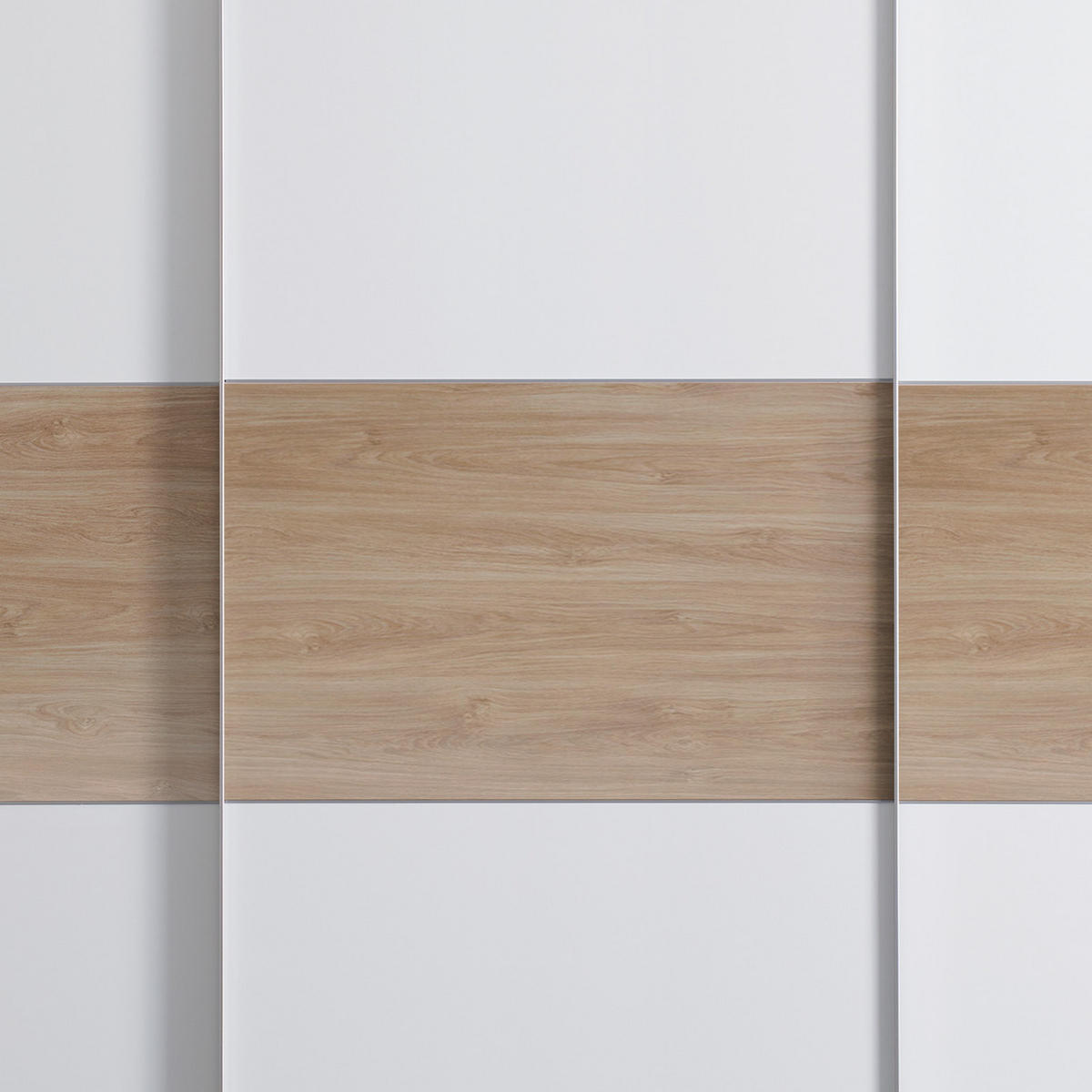 SCHWEBETÜRENSCHRANK in Weiss, Eichefarben  - Weiss/Eichefarben, Modern (336/222/68cm) - MID.YOU