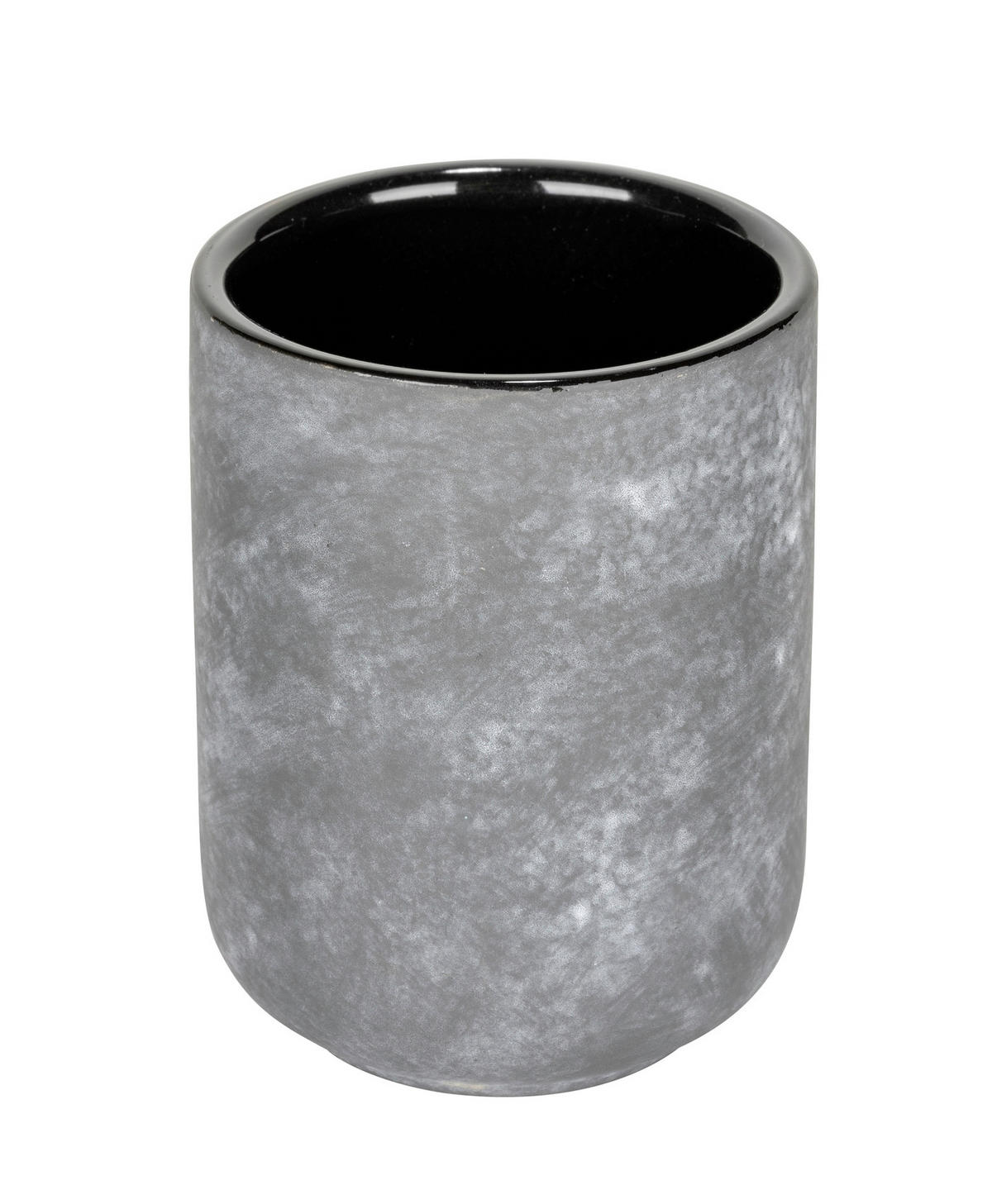 ZAHNPUTZBECHER SACILE  - Schwarz/Grau, Basics, Keramik (7,5/10/7,5cm) - Schöner Wohnen