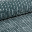 BIGSOFA in Flachgewebe Blau  - Chromfarben/Blau, KONVENTIONELL, Textil/Metall (256/68/122cm) - Carryhome