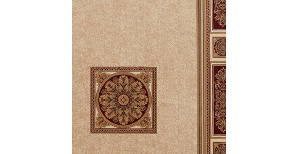 WEBTEPPICH 133/195 cm Sandfarben, Hellrot  - Sandfarben/Hellrot, KONVENTIONELL, Textil (133/195cm) - Novel