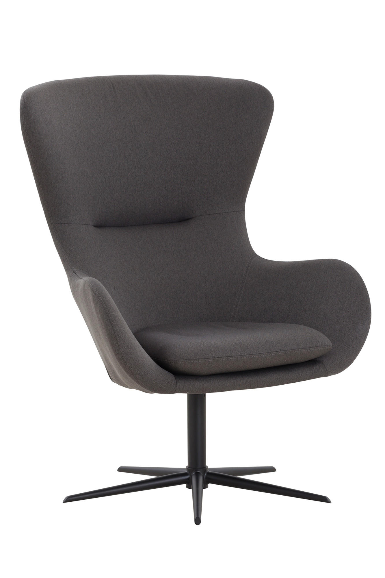 SESSEL in Webstoff Dunkelgrau  - Dunkelgrau/Schwarz, MODERN, Textil/Metall (78/99/82cm) - Livetastic