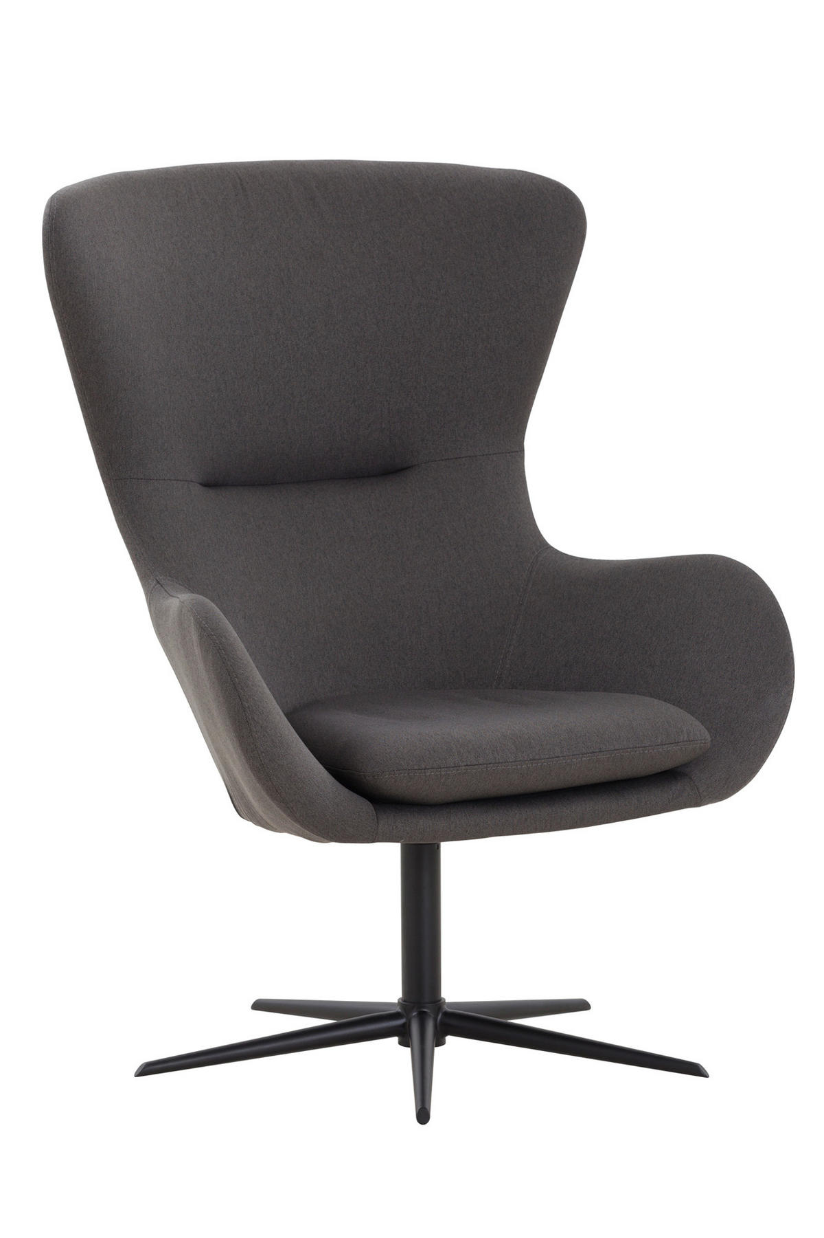 SESSEL in Webstoff Dunkelgrau  - Dunkelgrau/Schwarz, MODERN, Textil/Metall (78/99/82cm) - Livetastic