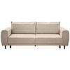 SCHLAFSOFA in Chenille Beige  - Beige/Schwarz, Konventionell, Holz/Textil (245/85/92cm) - Livetastic
