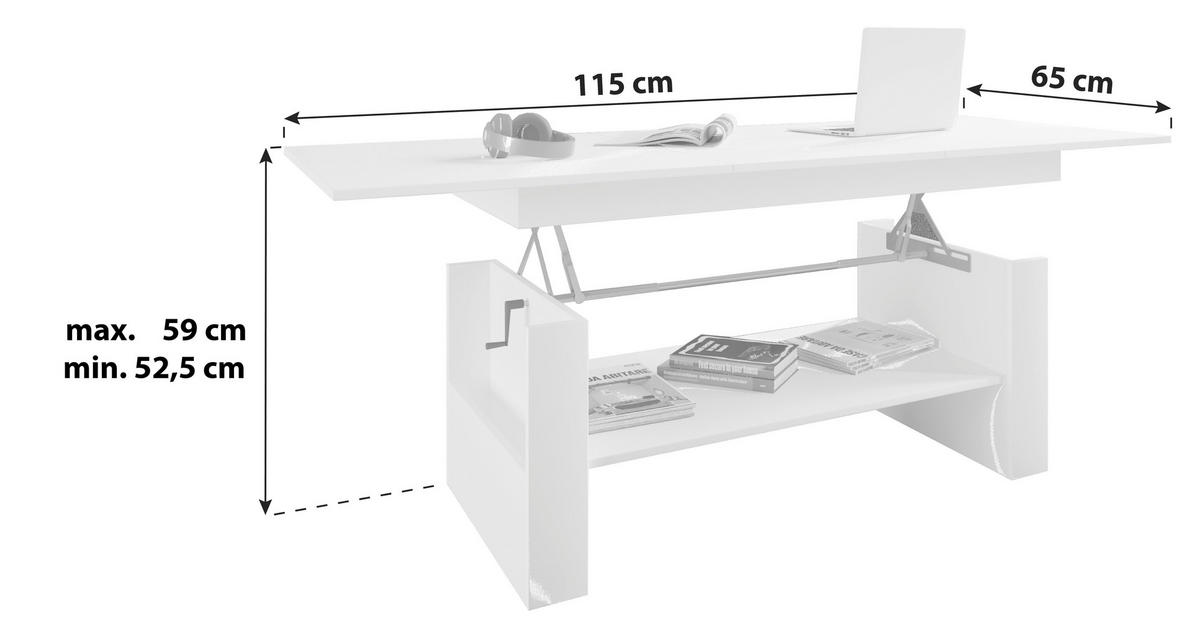 COUCHTISCH 65/115/52,5 cm Buchefarben  - Buchefarben, Basics, Holzwerkstoff (65/115/52,5cm) - MID.YOU