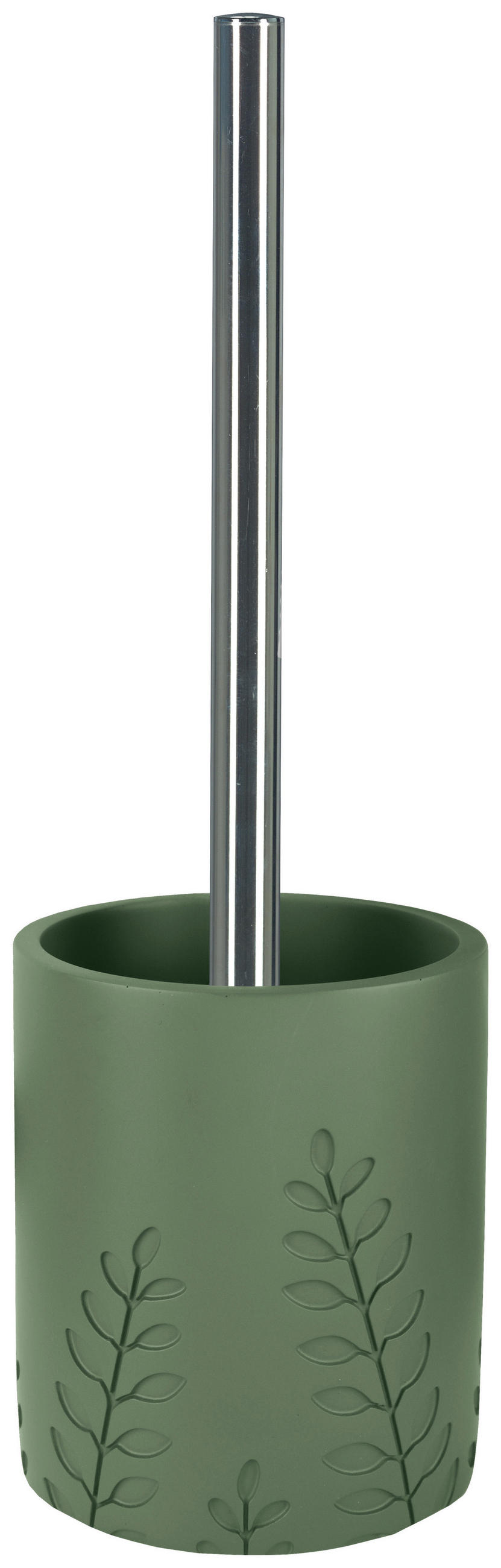 WC-BÜRSTENGARNITUR Metall  Kunststoff   - Alufarben/Grün, Basics, Naturmaterialien/Kunststoff (10,6/39/10,6cm) - Kleine Wolke