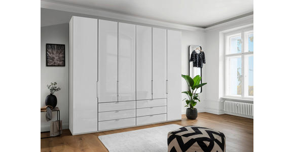 FALTTÜRENSCHRANK in Weiß - Chromfarben/Weiß, KONVENTIONELL, Glas/Holzwerkstoff (250/236/58cm) - Dieter Knoll