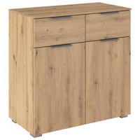 KOMMODE Rauch ALABAMA  in 80/81/42 cm  - Alufarben/Eiche Artisan, MODERN, Holzwerkstoff (80/81/42cm) - Rauch Möbel