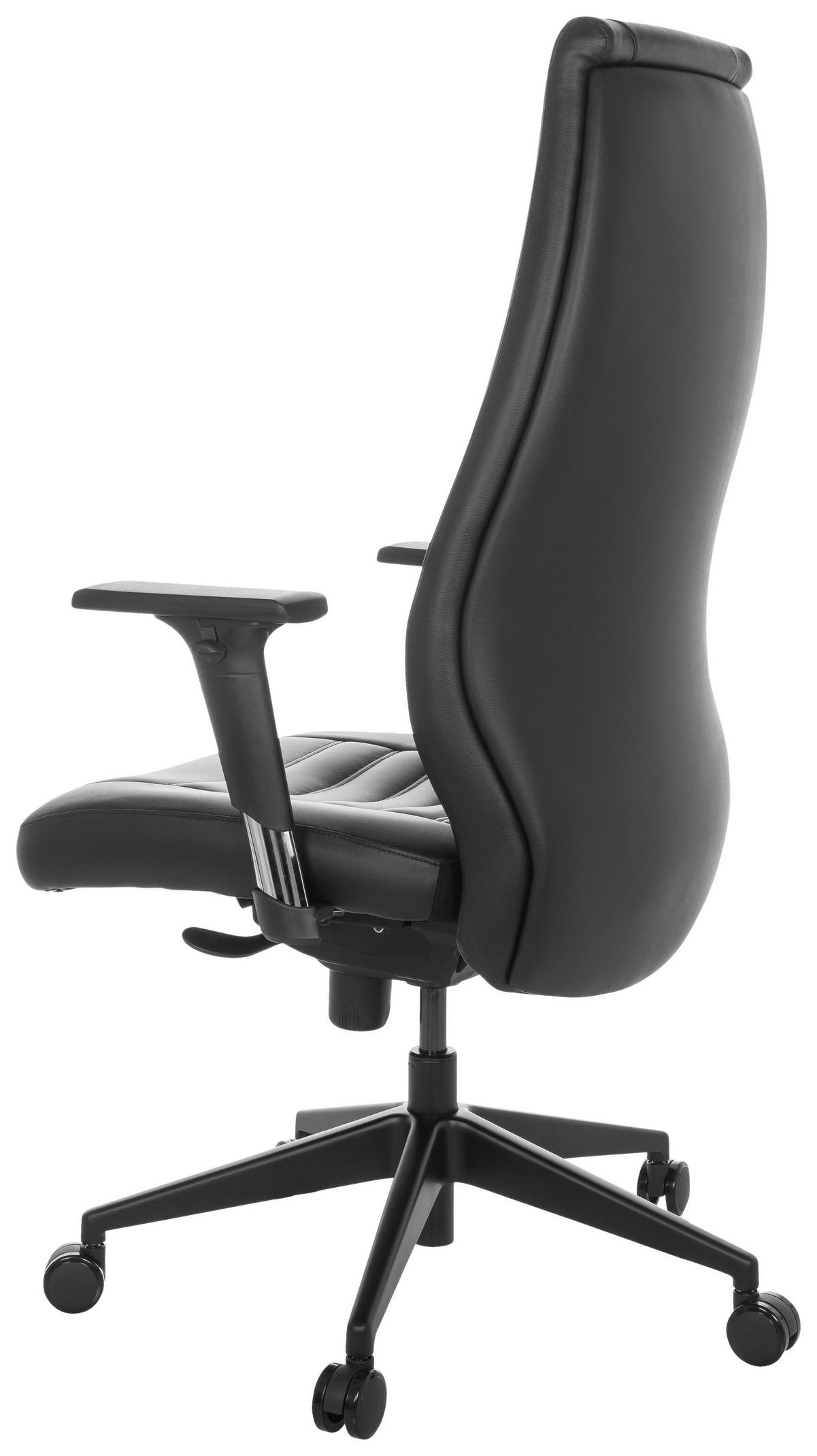 SNURRSTOL  i läderimitation svart  - svart, Basics, metall/textil (67/119-129/76cm) - MID.YOU